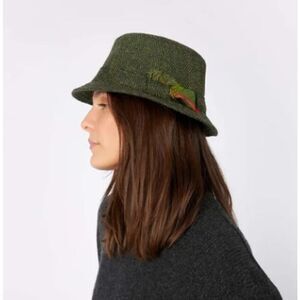 Hanna Hats of Donegal Herringbone Tweed Irish Walking Hat – Size M